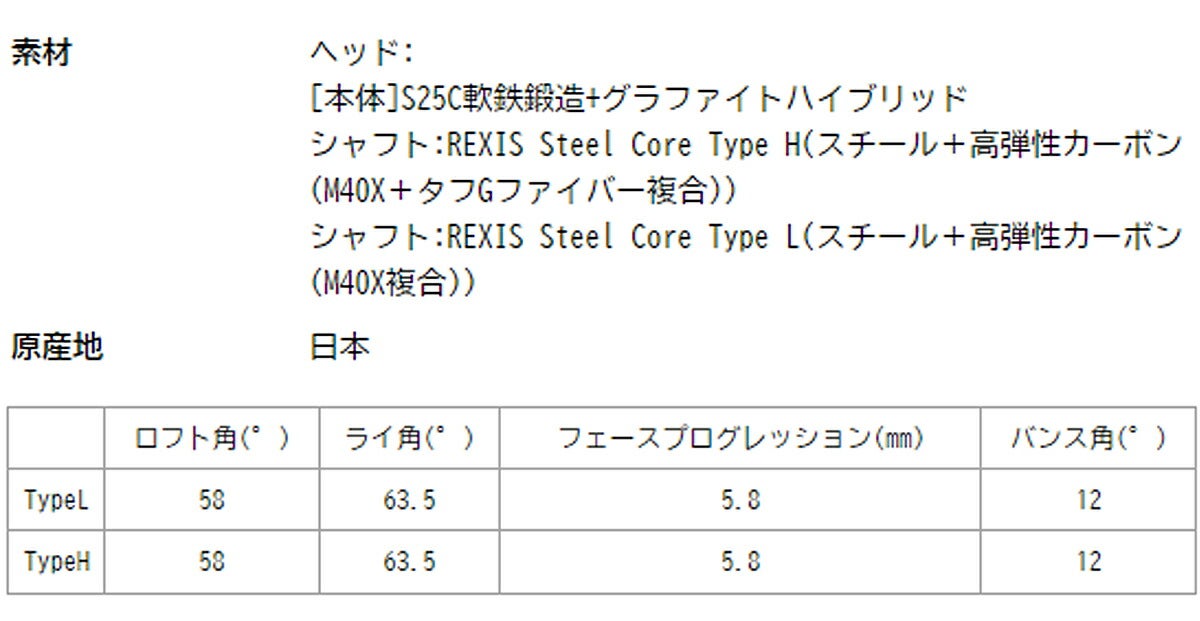 ヨネックスメンズEZONEW301ウェッジレクシススチールコアタイプＬシャフト【26SS】