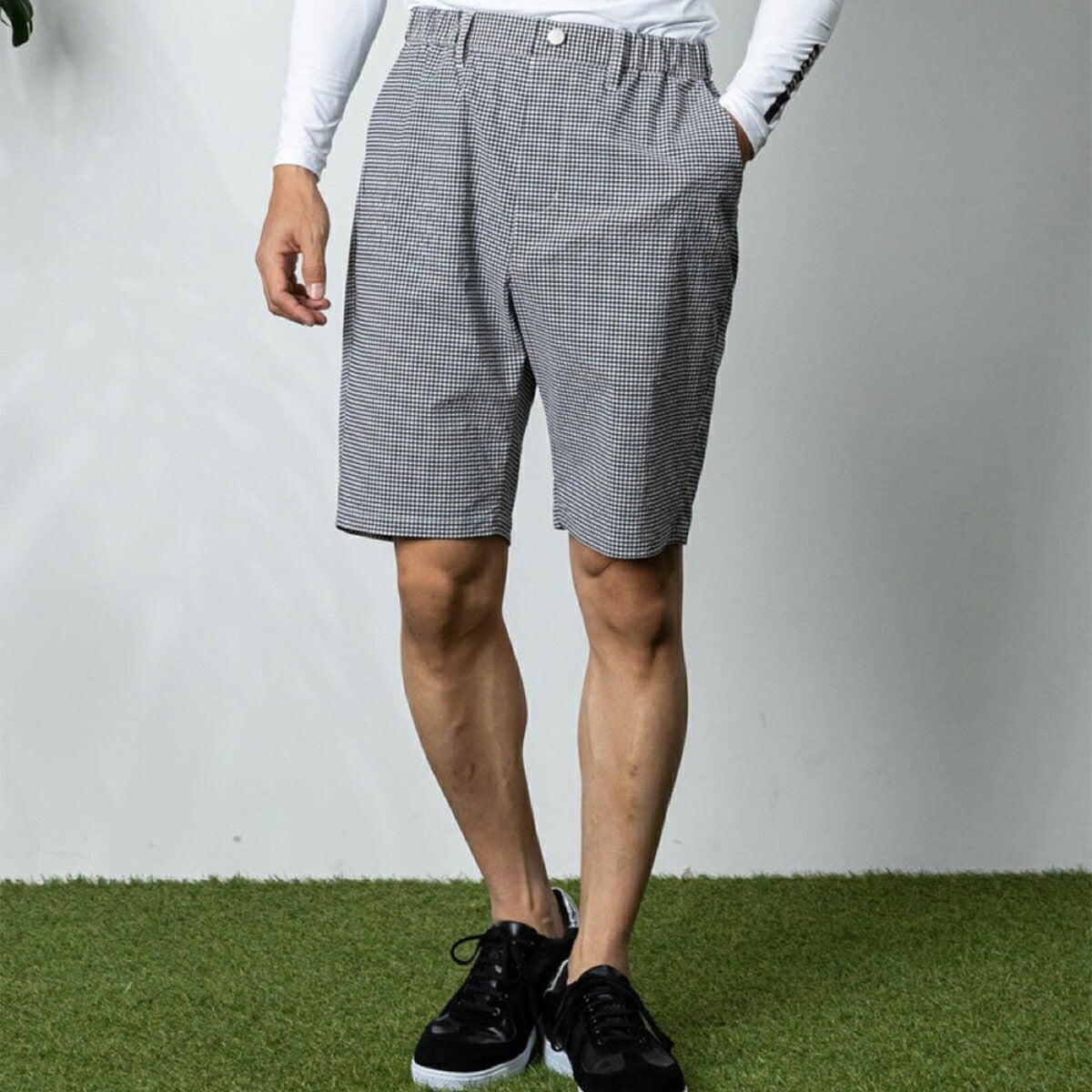 アルチビオ2026年春夏モデルメンズギンガム冷感ショートパンツ【メンズ】ギンガム冷感ショートパンツA567402【26SS】