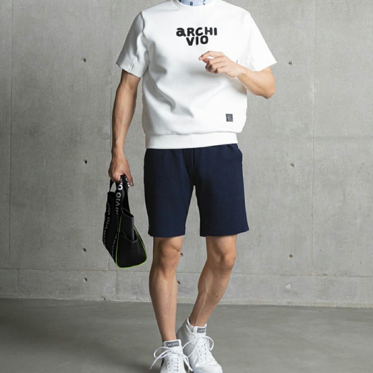 アルチビオ2026年春夏モデルメンズロゴ刺繍ダンボール半袖プルオーバー【メンズ】ロゴ刺繍ダンボールプルオーバーA569305【26SS】