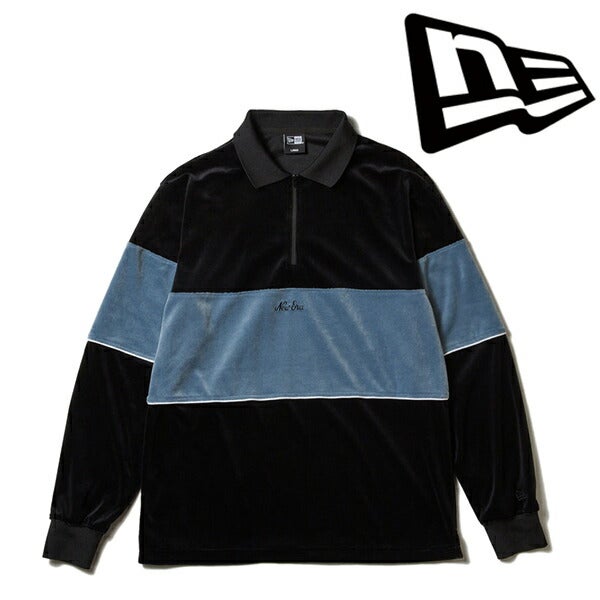 ニューエラ2024年秋冬モデルメンズVELOURPOLO長袖シャツ14326401NEWERA【24】