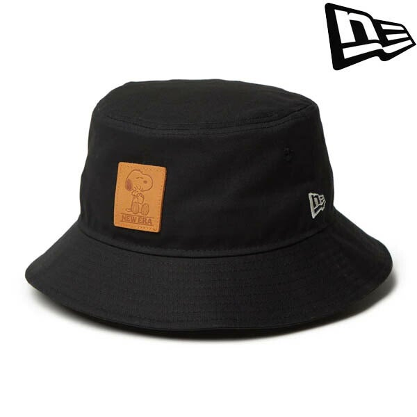 ニューエラ2024年秋冬モデルメンズBUCKET01PEANUTSLEATHERPATCHハット14344524NEWERA【24】