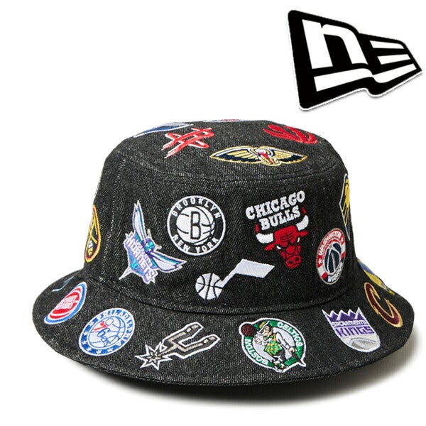 ニューエラ2025年春夏モデルメンズBUCKET01ALLOVERNBAハット14388539【25】