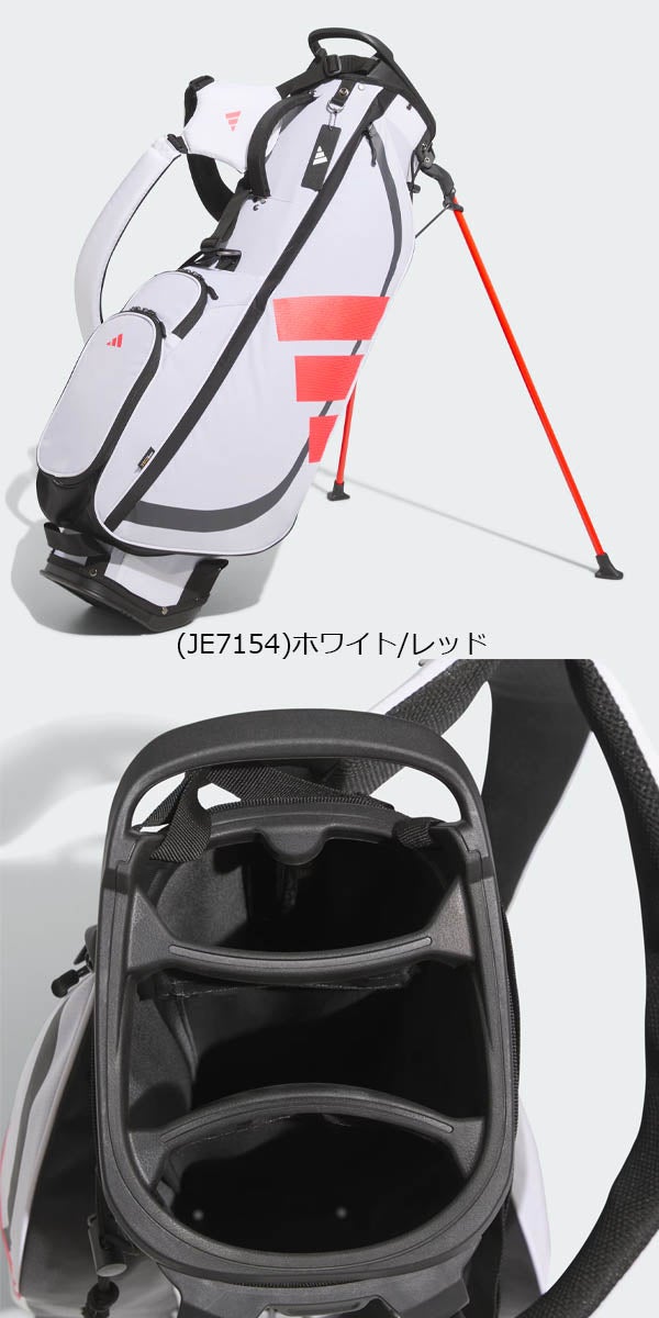 アディダス2025年春夏モデルゴルフメンズアディゼロ軽量コンパクトスタンドキャディーバッグ7.5型2.3kg47インチ対応3分割ネームプレート付属刻印不可KVH36adidasgolf【25】