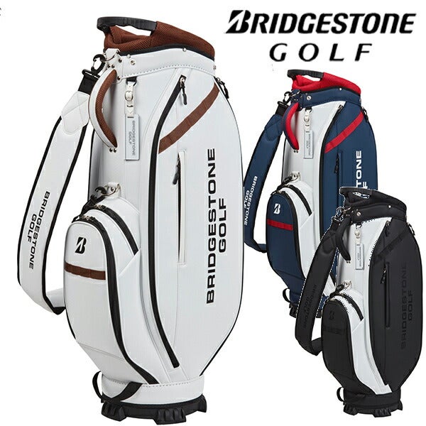 ブリヂストンゴルフメンズBSG軽量スポーティモデルキャディーバッグ2.8kg9.5型47インチ対応5分割ネームプレート付属刻印タイプCB2524【25】