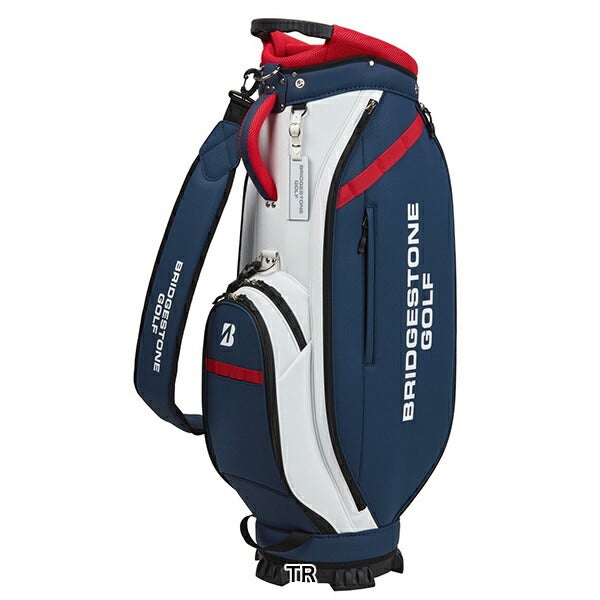 ブリヂストンゴルフメンズBSG軽量スポーティモデルキャディーバッグ2.8kg9.5型47インチ対応5分割ネームプレート付属刻印タイプCB2524【25】