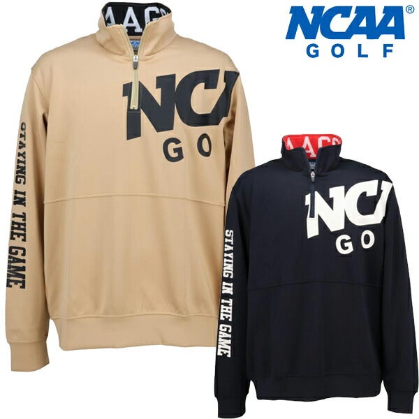 ★全品対象！★【2点以上、一緒に購入で最大Ｐ10倍！※要エントリー】NCAAゴルフ2023年秋冬モデルメンズダンボールニットハーフジッププルオーバーNG1033【23】