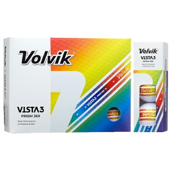24SSボルビックVISTA3PRISM360ゴルフボール1ダースVV5PNA23Volvik【24】