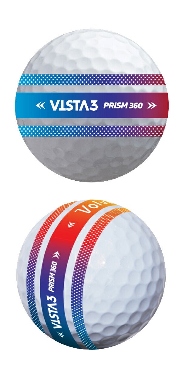 24SSボルビックVISTA3PRISM360ゴルフボール1ダースVV5PNA23Volvik【24】