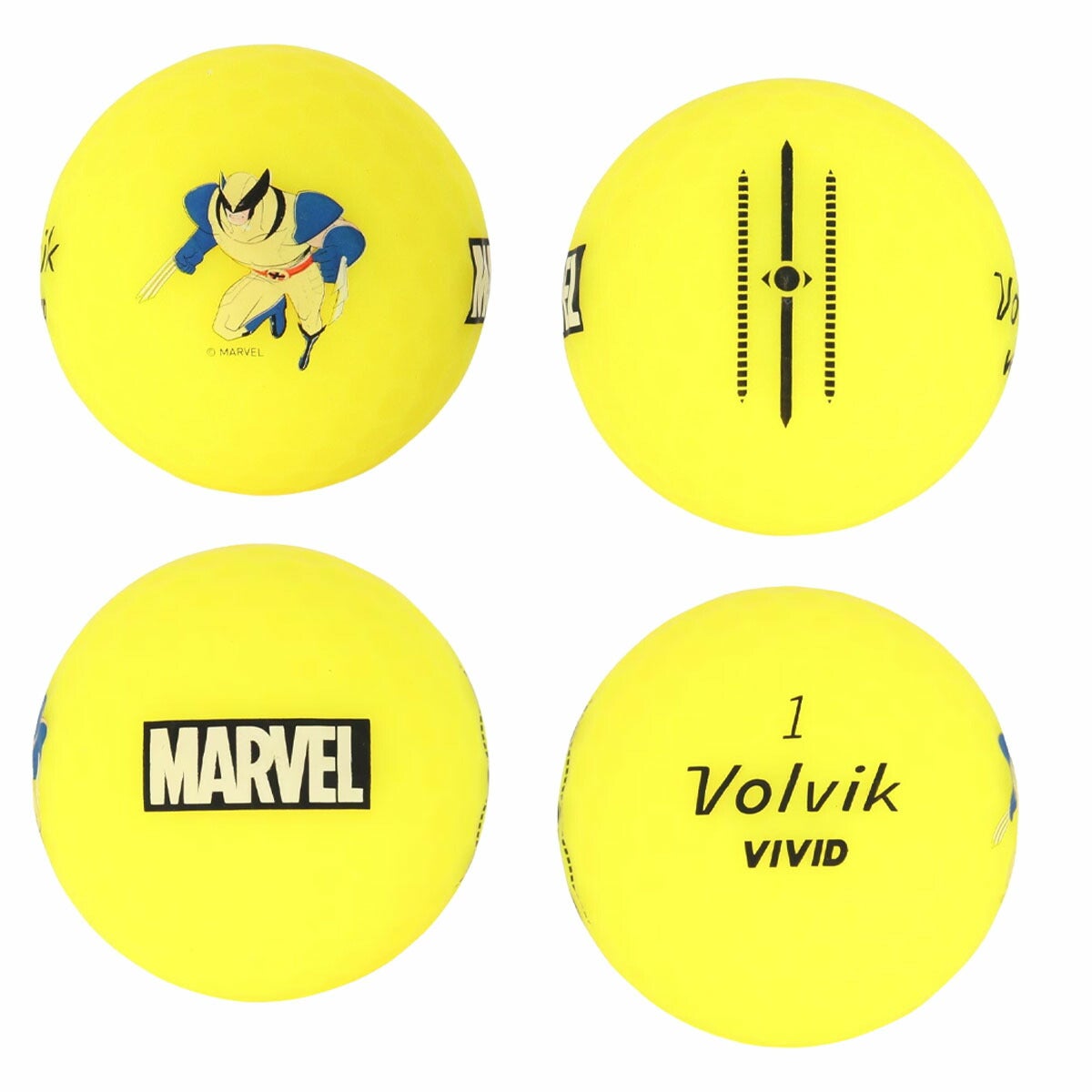 ボルビックMARVELPACK3.0(WOLVERINE)ゴルフボール4球入りマーカー付きVV5RNA10【25FW】
