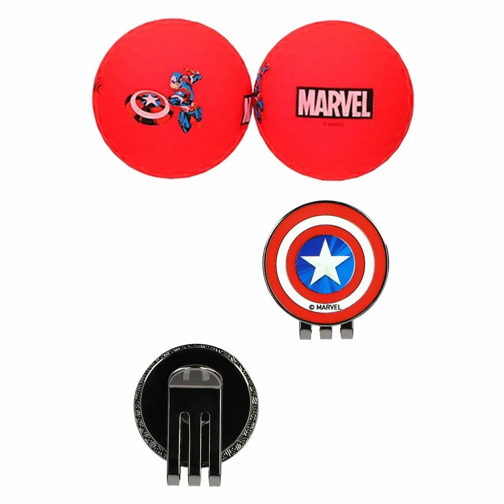 ボルビックMARVELPACK4.0(CAPTAINAMERICA)ゴルフボール4球入りマーカー付きVV5UNA02【25FW】