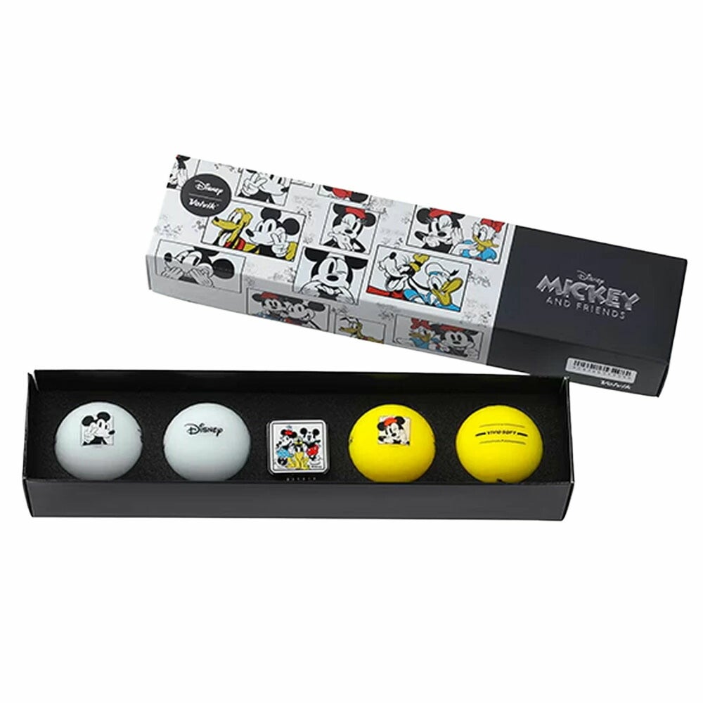 ボルビックDISNEYLONG(MICKEYFRENDS)ゴルフボール4球入りマーカー付きVV5UNA11【25FW】