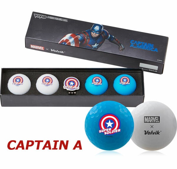 VolvikボルビックMARVELGIFTSET2.0ゴルフボール4球マーカー1個ゴルフボール4球クリップマーカー1個【22】ゴルフボール