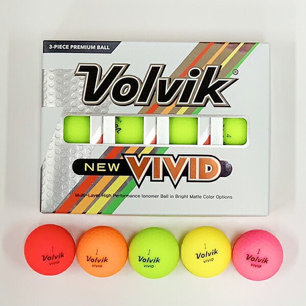 ボルビックVIVIDゴルフボール1ダースVV5PNA04Volvik【23】