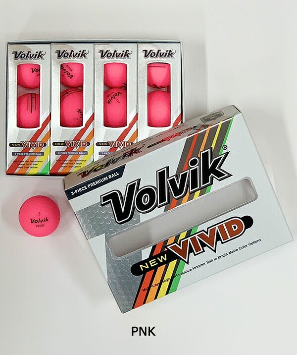ボルビックVIVIDゴルフボール1ダースVV5PNA04Volvik【23】