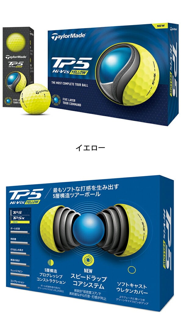 テーラーメイドTP5ゴルフボール1ダースTaylorMade【24】