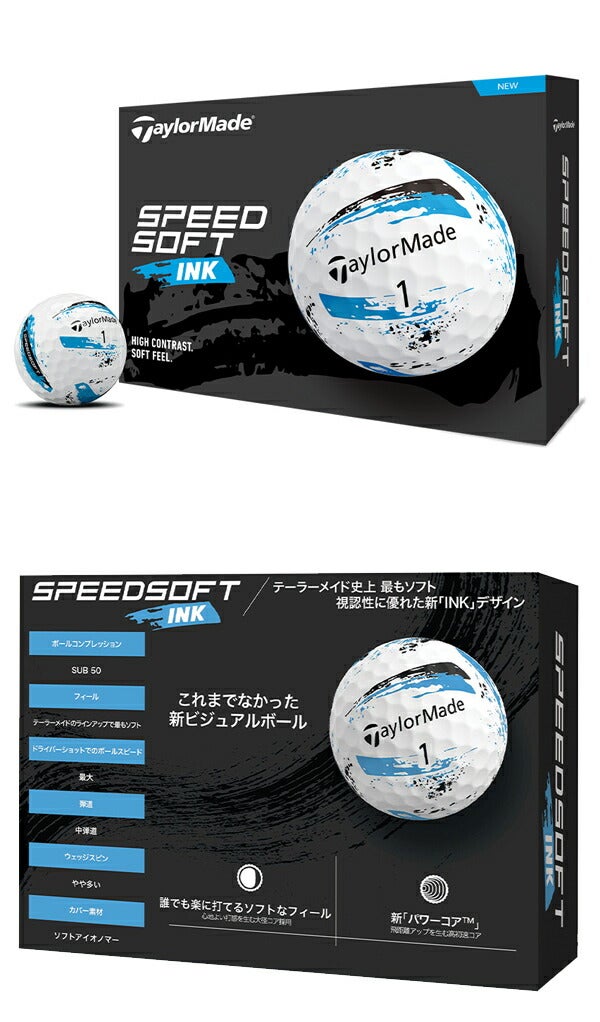 テーラーメイドSpeedSoftINKスピードソフトインクゴルフボール1ダース【24】