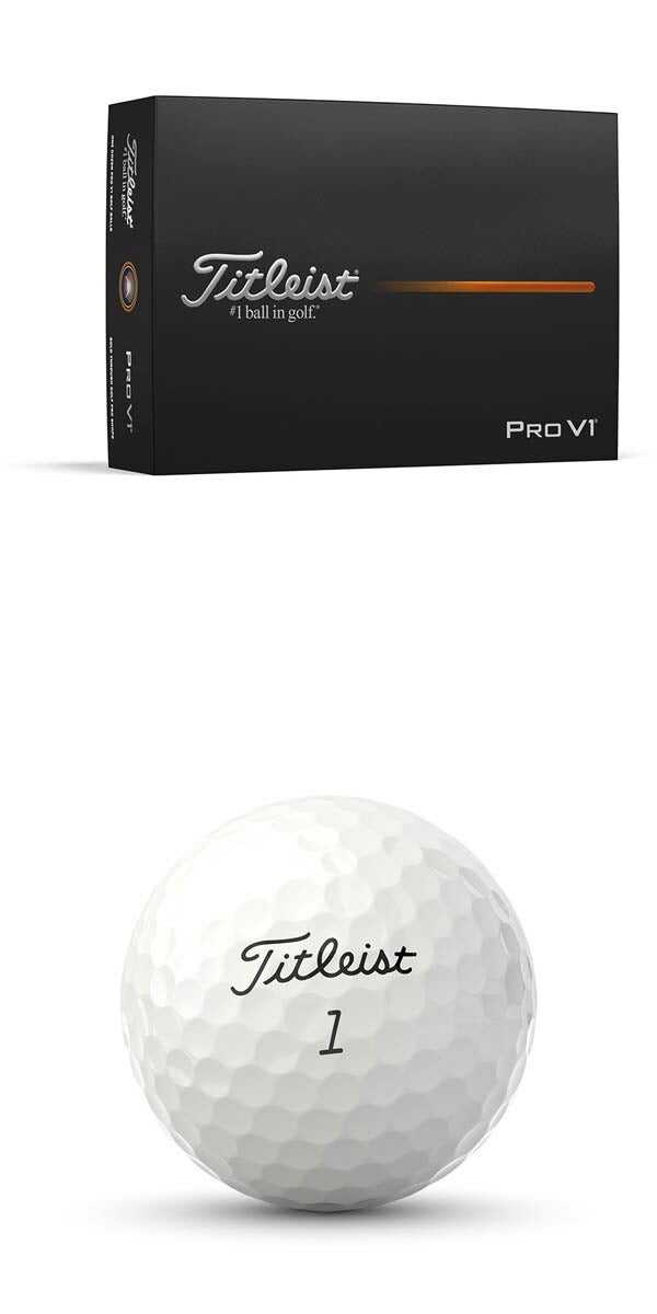 【オウンネーム】タイトリストPROV1ゴルフボール1ダースTitleistホワイトイエローハイナンバーローナンバー【25】