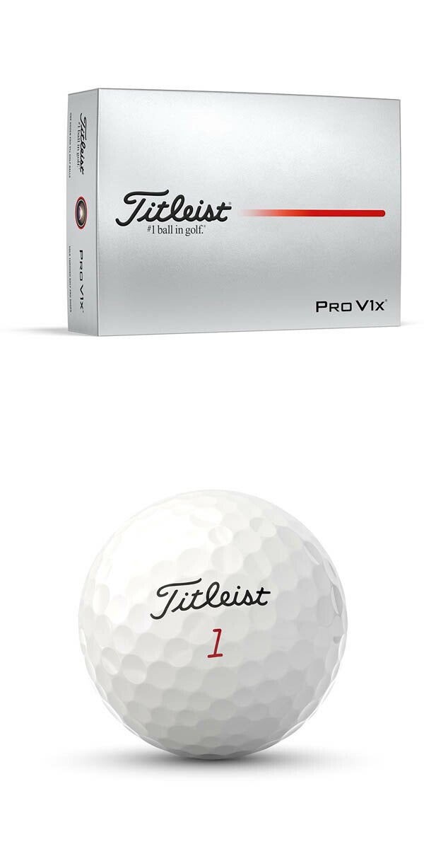【オウンネーム】タイトリストPROV1Xゴルフボール1ダースTitleistホワイトイエローハイナンバーローナンバー【25】