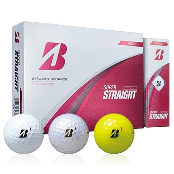 ブリヂストンSUPERSTRAIGHTスーパーストレートゴルフボール1ダースBRIDGESTONEGOLF【25】