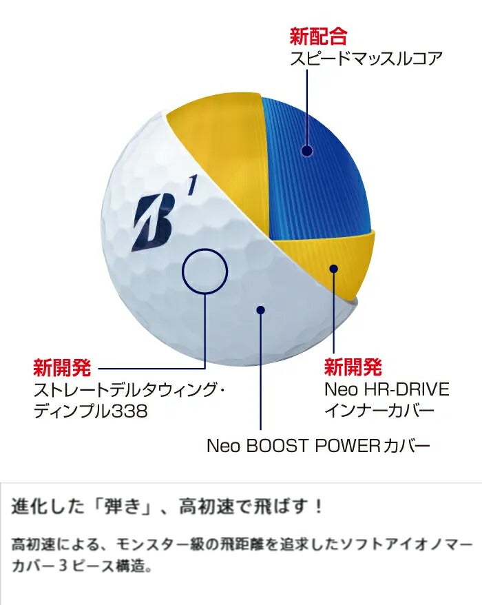 ブリヂストンメンズTOURBJGRゴルフボール1ダース【25】