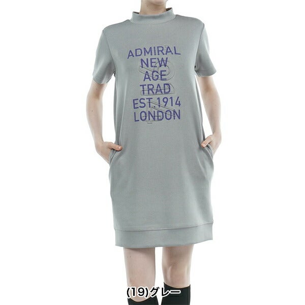 アドミラルゴルフ2023年秋冬モデルレディースエンボスダンボールニットワンピースADLA363AdmiralGOLF【23】