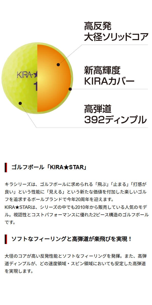 キャスコKIRASTARキラスター×サンリオゴルフボール1スリーブ(3球)カラーボール【25】