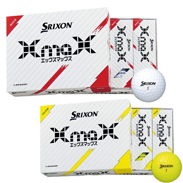 24SSダンロップメンズスリクソンXMAXゴルフボール1ダースSRIXON【24】