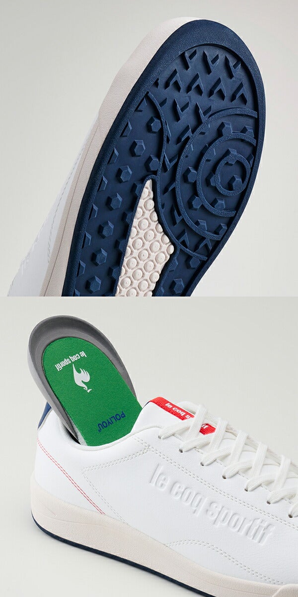ルコック2024年春夏モデルユニセックスシューレーススパイクレスゴルフシューズLCSEMBLEMEGQQ1XJB01【24】lecoqsportif[ルコックスポルティフ]
