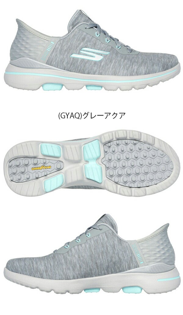 24SSスケッチャーズレディースGOGOLFWALK5SLIシューレーススパイクレスゴルフシューズ123085【24】