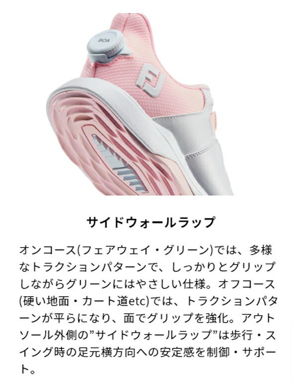 フットジョイレディースProLiteBOAプロライトボアスパイクレスゴルフシューズ防水【24】