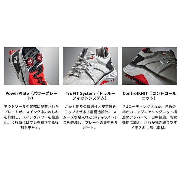 フットジョイメンズ25ハイパーフレックスシューレーススパイクゴルフシューズLACEDウィズ：W防水パルサーLP(FTS3.0)FootJoy【25】