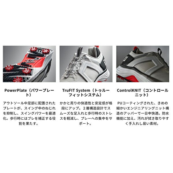 フットジョイメンズ25ハイパーフレックスボアスパイクゴルフシューズBOAウィズ：W防水パルサーLP(FTS3.0)FootJoy【25】