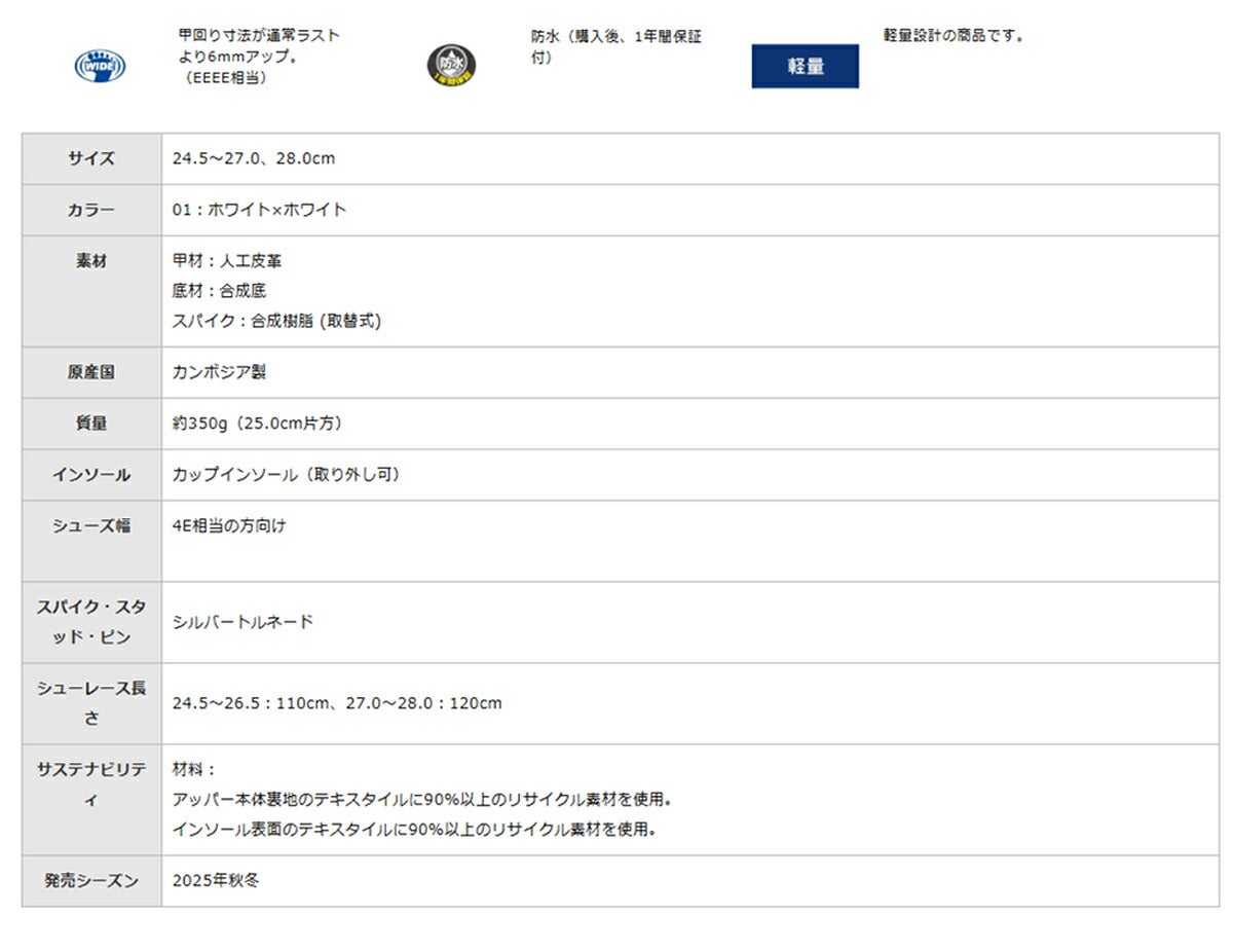ミズノメンズGM-STYLEWIDESTジーエムスタイルワイドSTシューレーススパイク4E相当防水ゴルフシューズ51GQ2551【25】