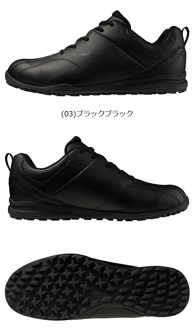 ミズノメンズGM-STYLEWIDEジーエムスタイルワイドシューレーススパイクレス4E相当防水ゴルフシューズ51GQ2552【25】