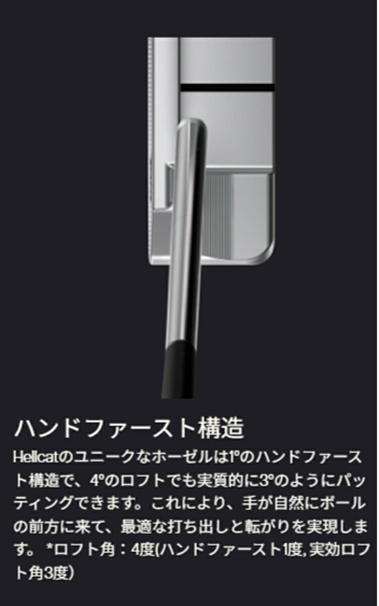 PXGメンズHELLCATZTゼロトルクブレードSHOSELパターStraightPutterShaft-Chromeシャフト【25】