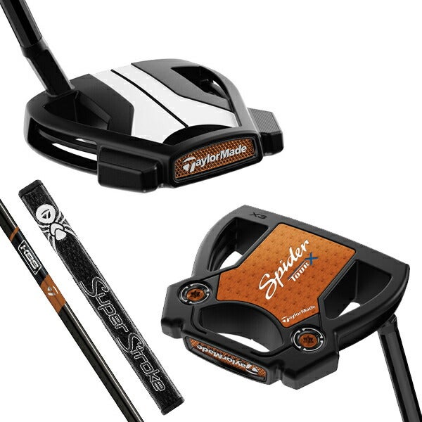 テーラーメイドメンズSpiderTOURXトゥルーパススパイダーツアーエックスブラックスモールスラントパターKBSBLACKステップレススチールシャフトTaylorMade【25】