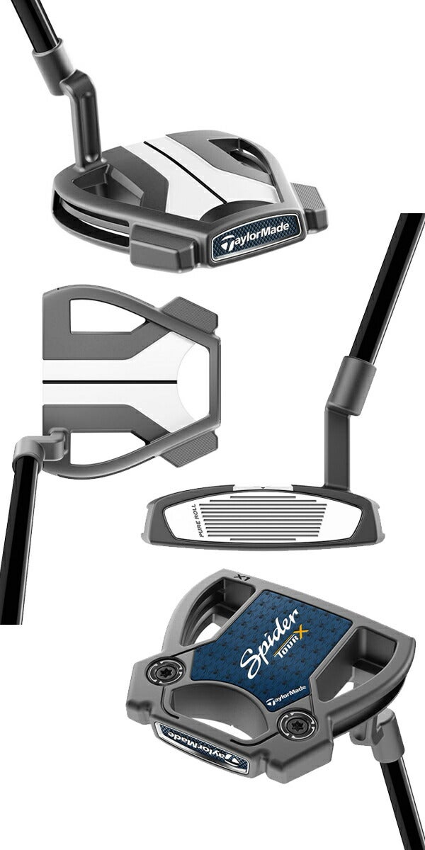 テーラーメイドメンズSpiderTOURXトゥルーパススパイダーツアーエックスクランクネックパターKBSBLACKステップレススチールシャフトTaylorMade【25】