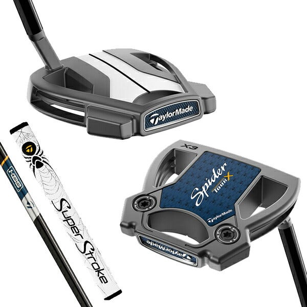 テーラーメイドメンズSpiderTOURXトゥルーパススパイダーツアーエックススモールスラントパターKBSBLACKステップレススチールシャフトTaylorMade【25】