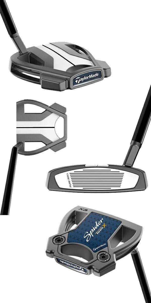 テーラーメイドメンズSpiderTOURXトゥルーパススパイダーツアーエックススモールスラントパターKBSBLACKステップレススチールシャフトTaylorMade【25】