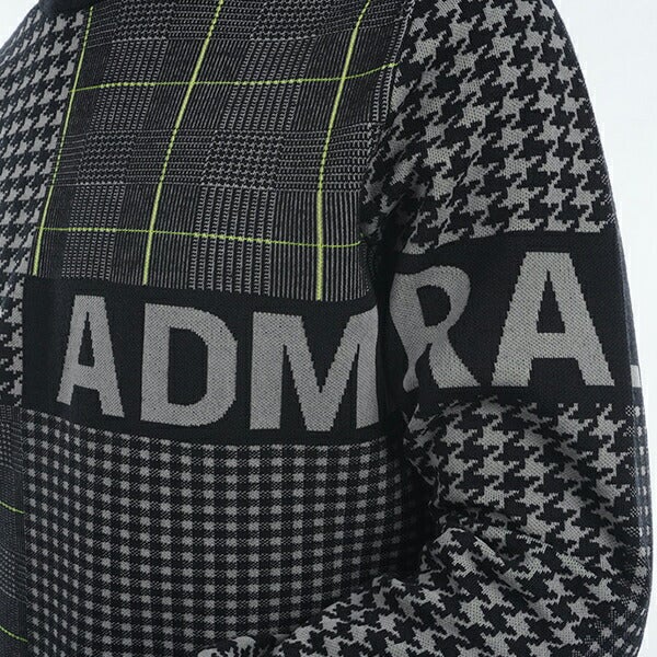 アドミラル2024年秋冬モデルメンズツイーディーパターンミックスクルーネックADMA489AdmiralGOLF【24】