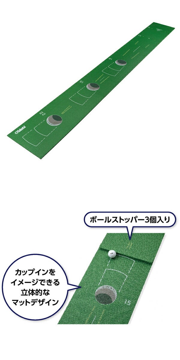 タバタフラットパターマットR-2.5GV-0142グリーン上で見えるホールカップをリアルに再現【24】