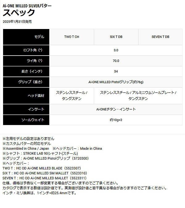 【数量限定】オデッセイメンズAi-ONEミルドTシルバーパターSTROKELAB90スチールシャフトODYSSEYパター【25】