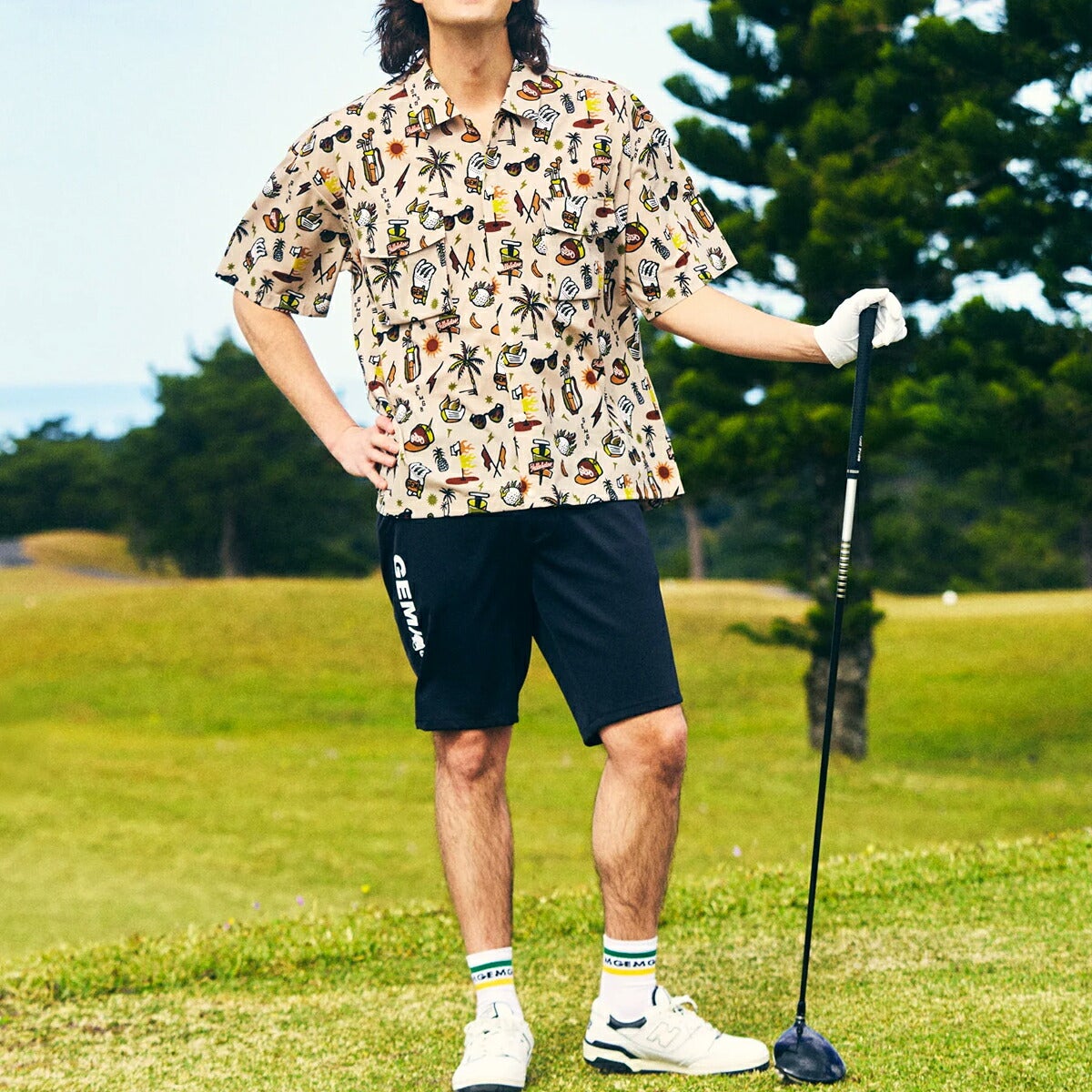 グリーンエッジモンキーズ2026年春夏モデルメンズNeoprenedoublepantsサイドプリントショートパンツ60355102【26SS】