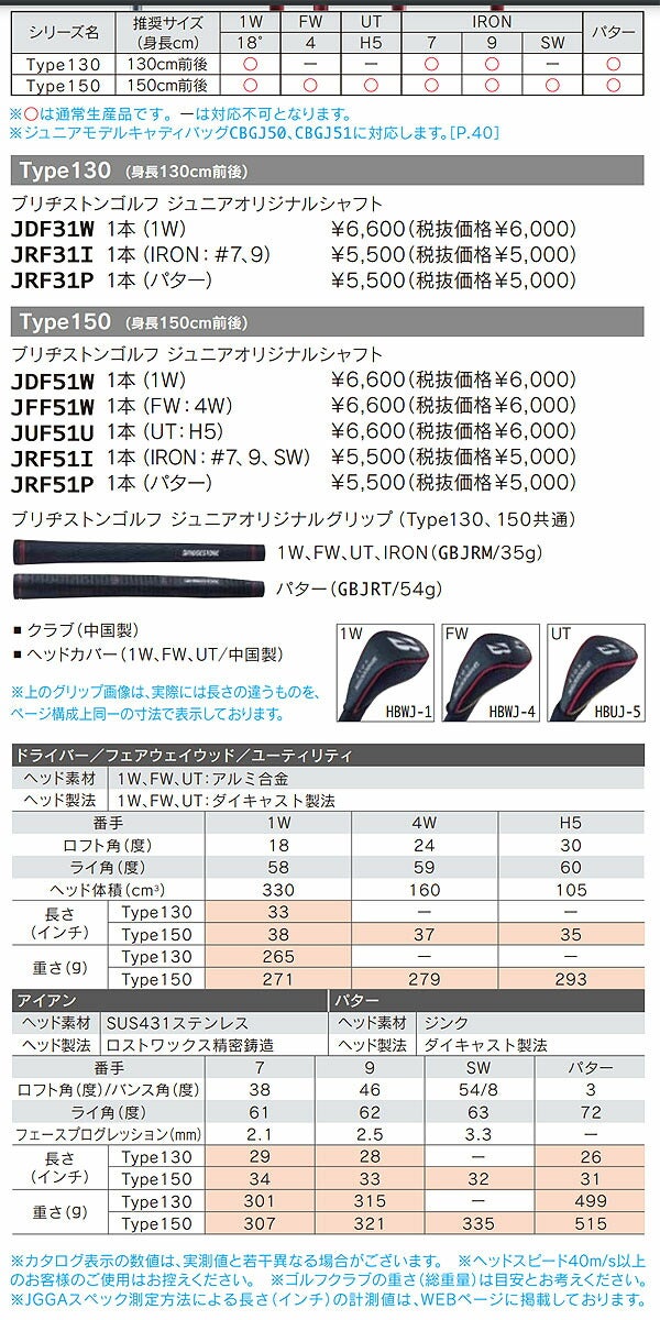 【ジュニア（身長150cm推奨）】ブリヂストンフェアウェイウッドオリジナルカーボンシャフト4W(JFF51WJ4)【20】