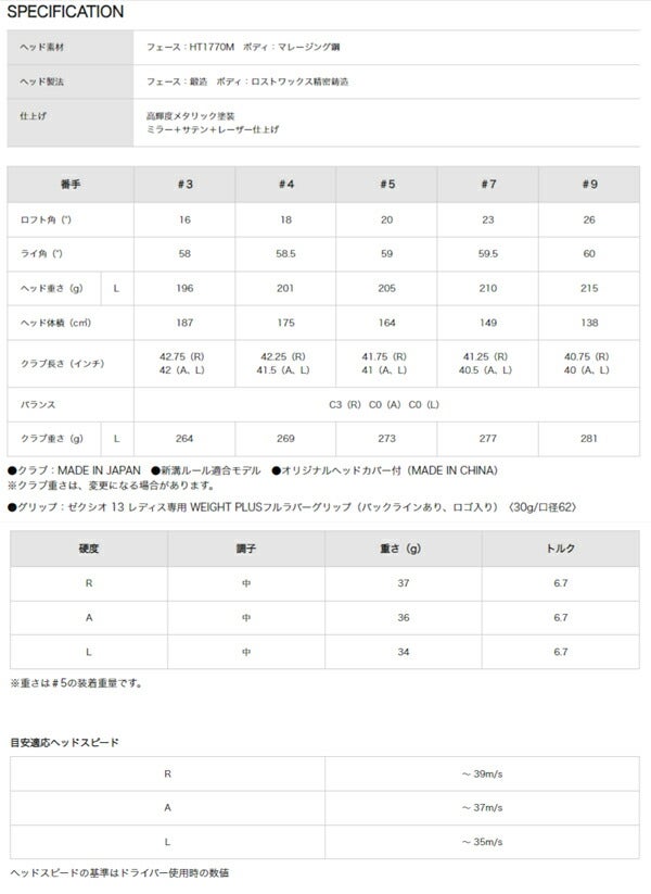 ダンロップレディースXXIO13ゼクシオサーティーンフェアウェイウッドMP1300LカーボンシャフトXXIO13ゼクシオ13ボルドー【24】