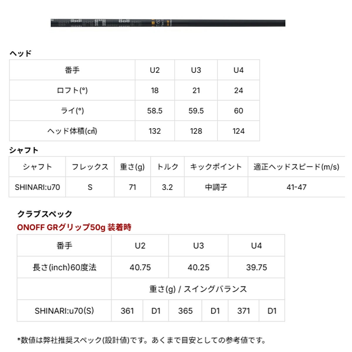 オノフメンズ26KUROUTILITYWINGSクロユーティリティLABOSPECSHINARIu70カーボンシャフト黒ONOFF【26SS】