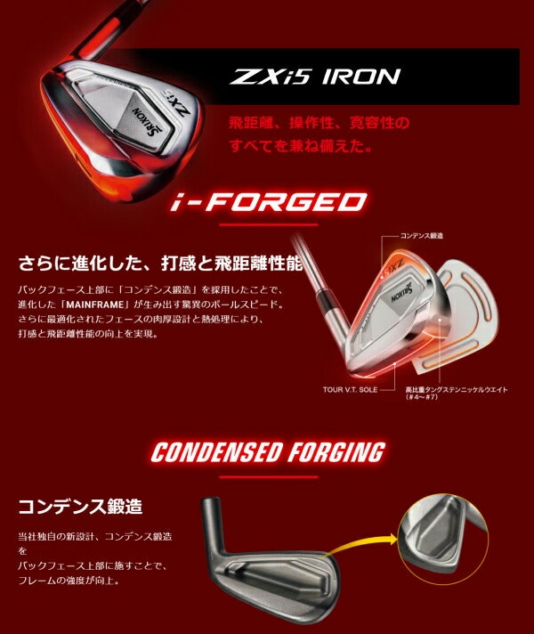 メーカーカスタム】ダンロップ メンズ スリクソン ZXi5 アイアン 6本組