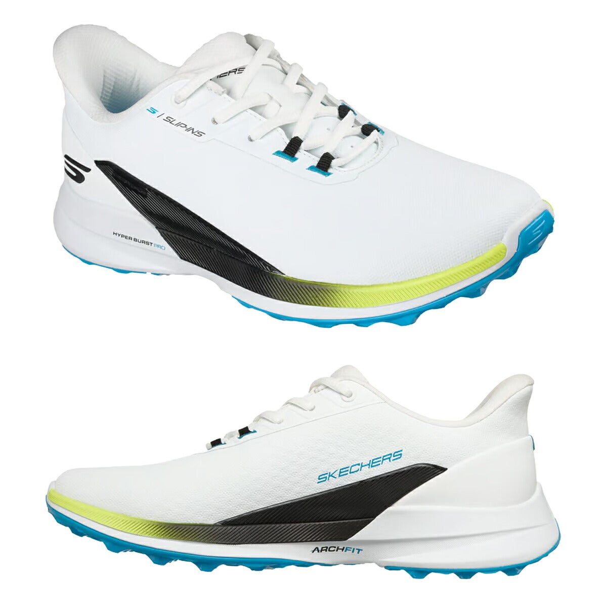 スケッチャーズメンズSKECHERSPURESIスリップインズピュアSIシューレーススパイクレスゴルフシューズ2E相当防水214147【26SS】