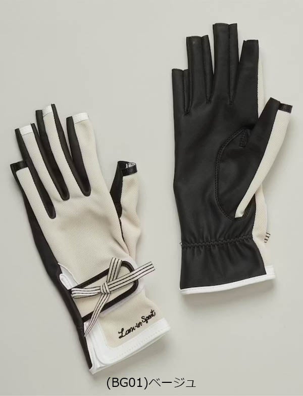 ランバン2025年春夏モデルレディース指先オープンゴルフグローブ両手用VG5SGV12LLANVIN（ランバン）ランバンスポール【25】