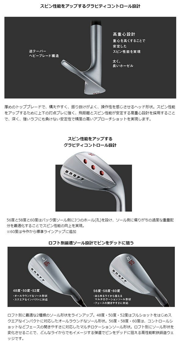 オノフメンズONOFFフォージドウェッジNSPROMODUS3TOUR115スチールシャフト【24】